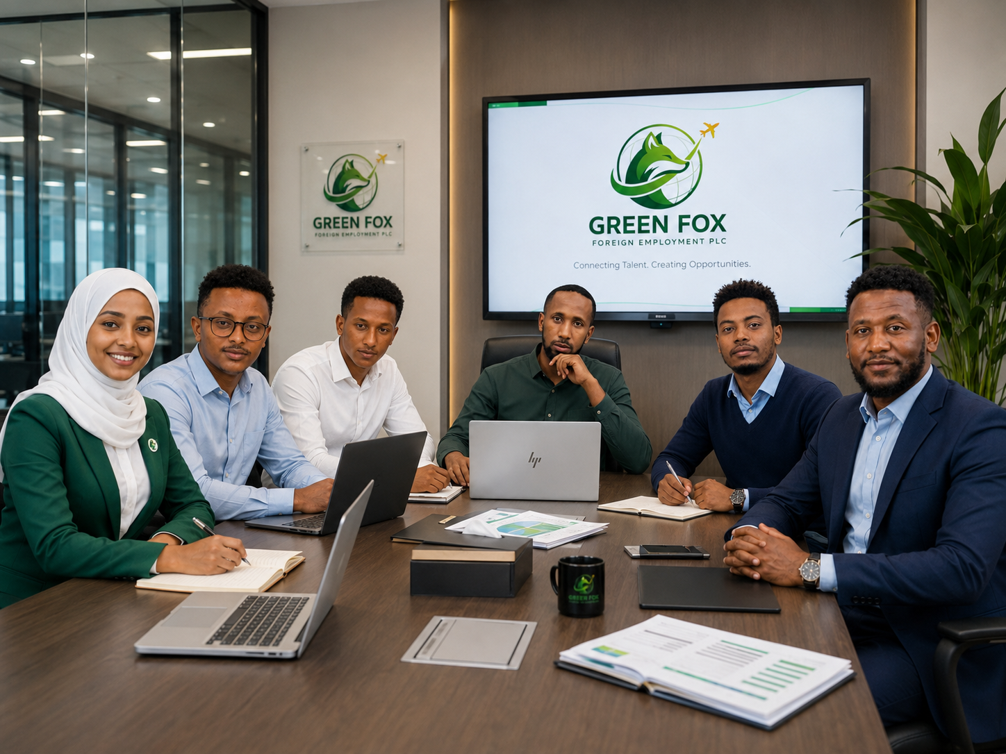 GREEN FOX team in a strategy meeting